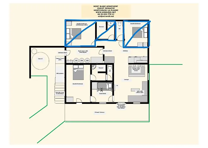 Miravidi, Montchavin-la Plagne, Jacuzzi & Sauna Appartement